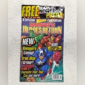 Vintage Wizard magazine Marvel's heroes return
